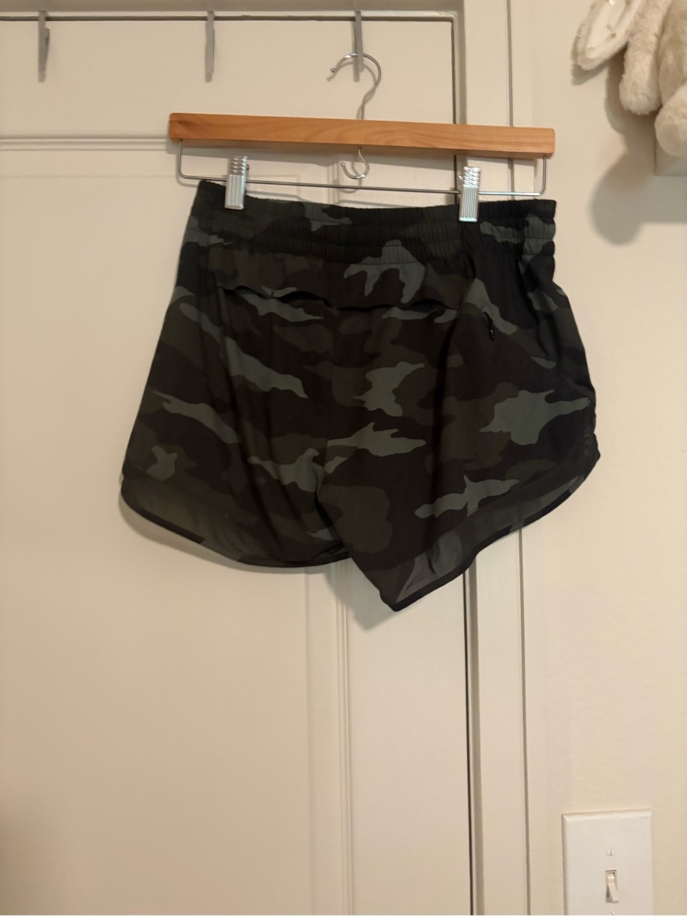 Athleta Olive & Black Camo Athletic Shorts